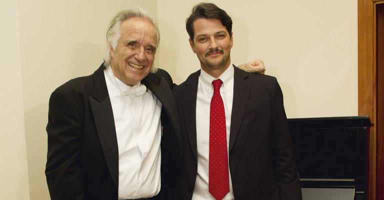 João Carlos Martins e  Marcelo Serrado no mesmo palco