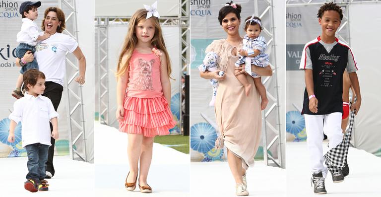 Aline Barros, Júlia Gomes e outros famosos desfilam no Kids Fashion Show