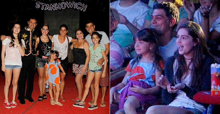 Sem o pequeno Rodrigo, Eduardo Moscovis leva suas meninas ao circo