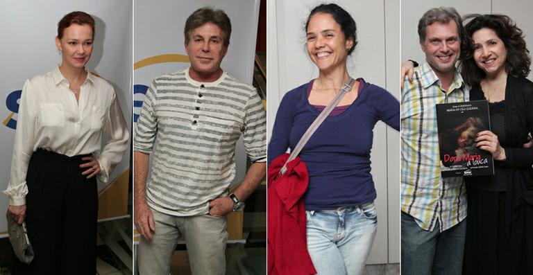 Julia Lemmertz e outros atores conferem estreia de peça