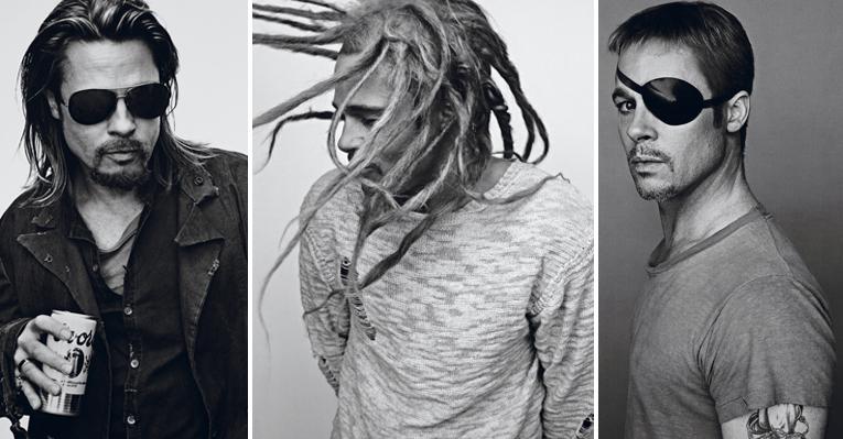 Brad Pitt mostra múltipla personalidade – e dreads – em ensaio da revista Interview