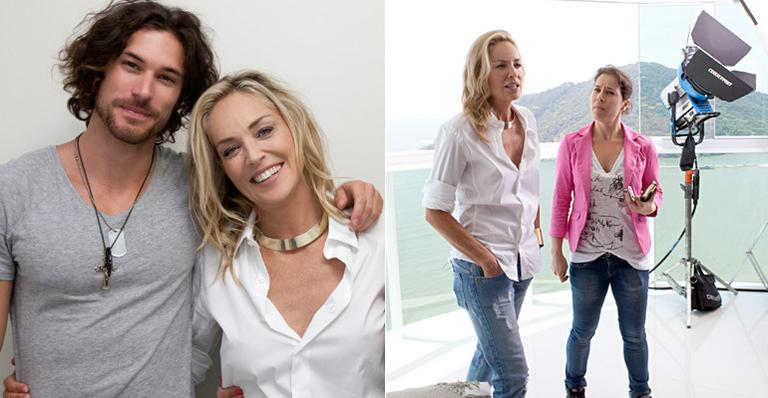 Sharon Stone com o amado em Santa Catarina