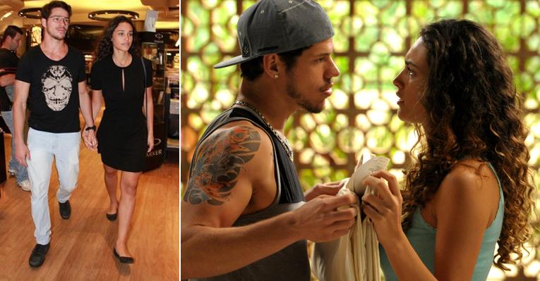É namoro? José Loreto e Débora Nascimento chegam de mãos dadas em evento
