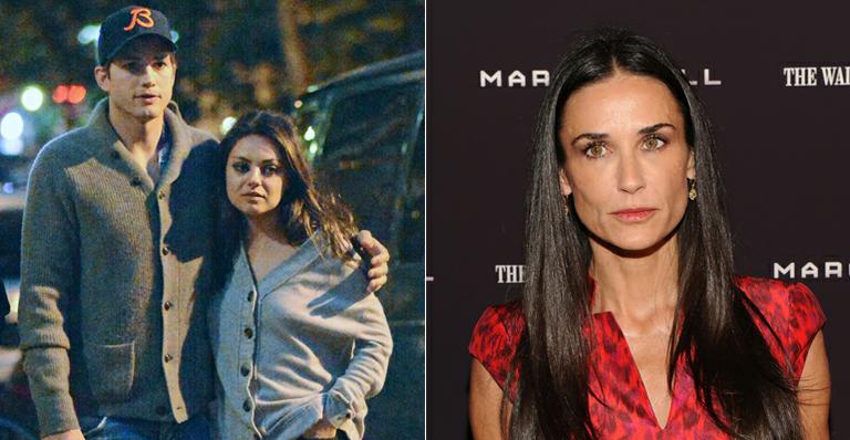 Demi Moore não está feliz com o relacionamento de Ashton Kutcher e Mila Kunis