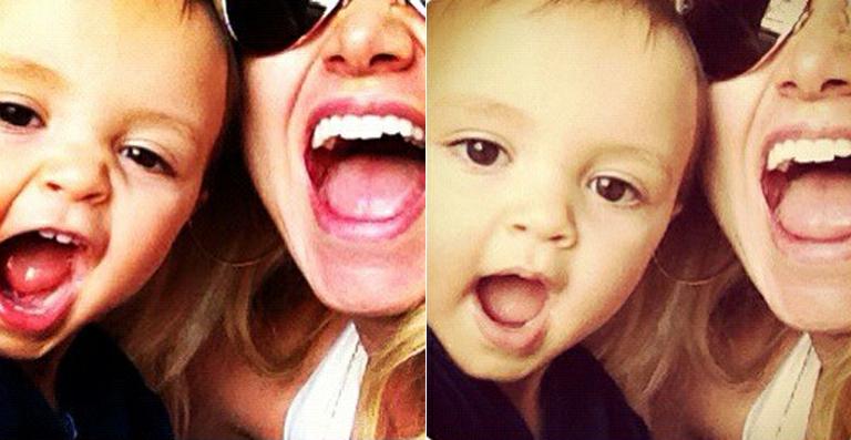 Eliana aproveita o Dia das Crianças com o filho. ‘Hoje é o dia dele!’