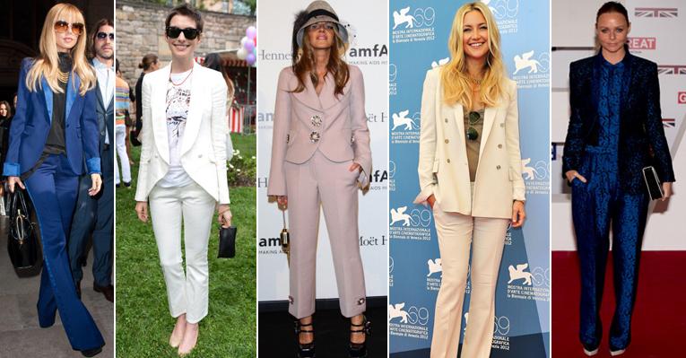 Terno feminino volta a ser tendência com blazer acinturado e calça ‘sequinha’