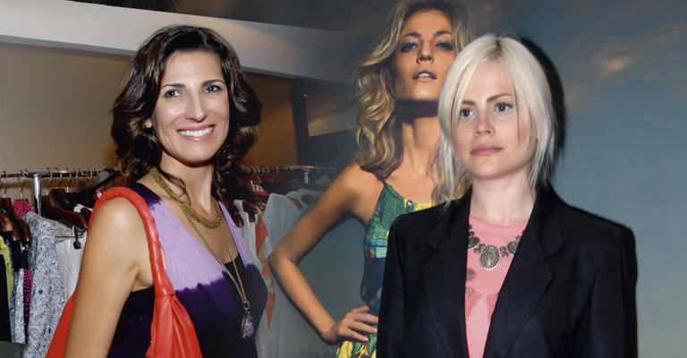 Atrizes assistem a desfile em São Paulo