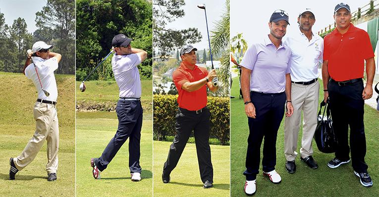 Entre amigos famosos, Ronaldo participa de amistoso de golfe em São Paulo