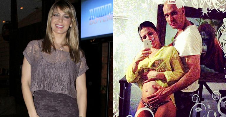 Ao lado de Fernando Scherer, Sheila Mello exibe seu ‘barrigão’ de grávida