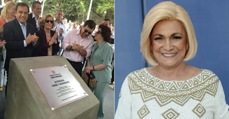 Lolita Rodrigues participa de inauguração da avenida em homenagem a Hebe Camargo em São Paulo