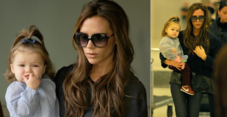 A fofura de Harper Beckham no aeroporto de Nova York