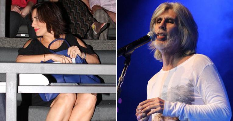 Gloria Pires prestigia show de Oswaldo Montenegro no Rio