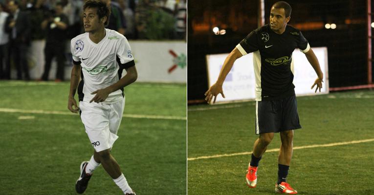 Craques, Neymar e Lucas jogam partida de futebol entre amigos