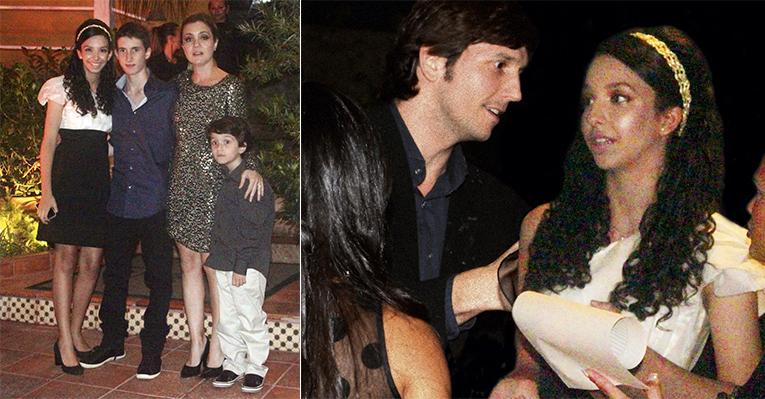 Adriana Esteves festeja os 15 anos de sua enteada