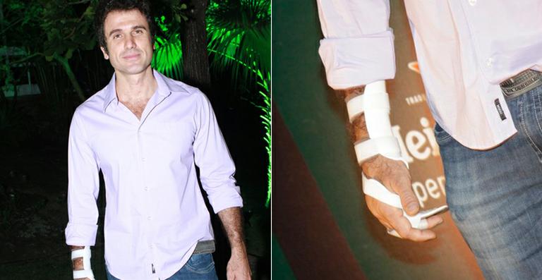 Eriberto Leão machuca a mão em gravação de ‘Guerra dos Sexos’