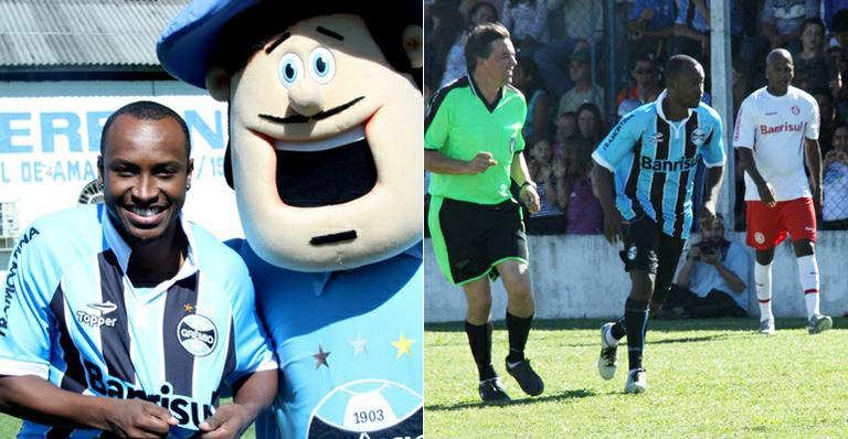 Thiaguinho entra em campo em jogo de artistas no Rio Grande do Sul