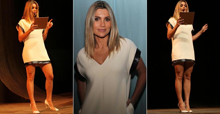 Flávia Alessandra comanda evento de moda em São Paulo