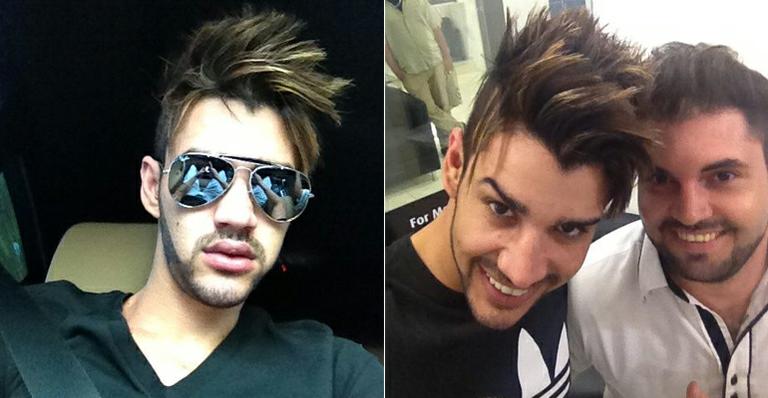 Gusttavo Lima exibe novo visual com fios loiros