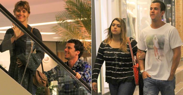 Estrelas curtem noite de sábado em shopping