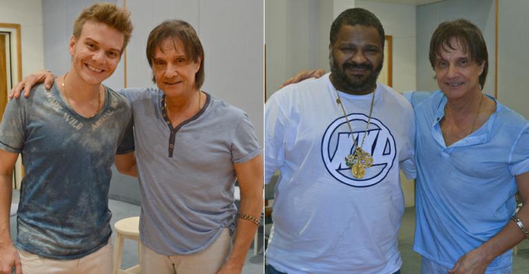 Roberto Carlos ensaia com Michel Teló e Arlindo Cruz para seu especial de Natal