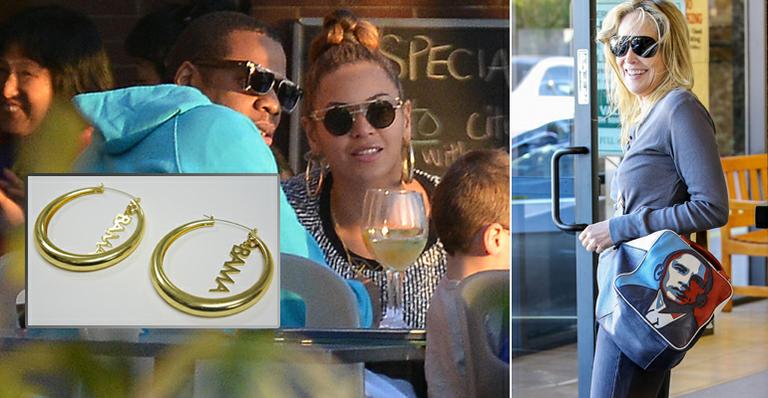 Beyoncé e Sharon Stone usam acessórios a favor da reeleição de Barack Obama