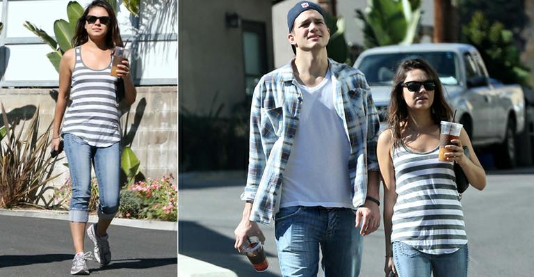 Após aparecer com barriga saliente em foto, Mila Kunis enfrenta novo boato de gravidez