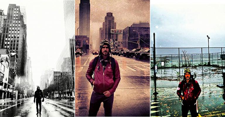 Em Nova York, Julio Rocha publica foto da cidade deserta: ‘Todos preocupados com o furacão Sandy’