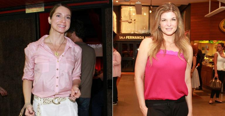 Letícia Spiller e Cristiana Oliveira conferem estreia de musical no Rio