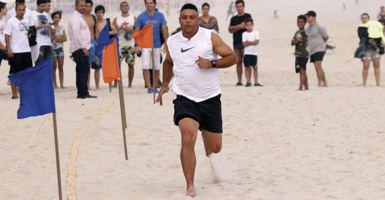 O esforço de Ronaldo contra o peso
