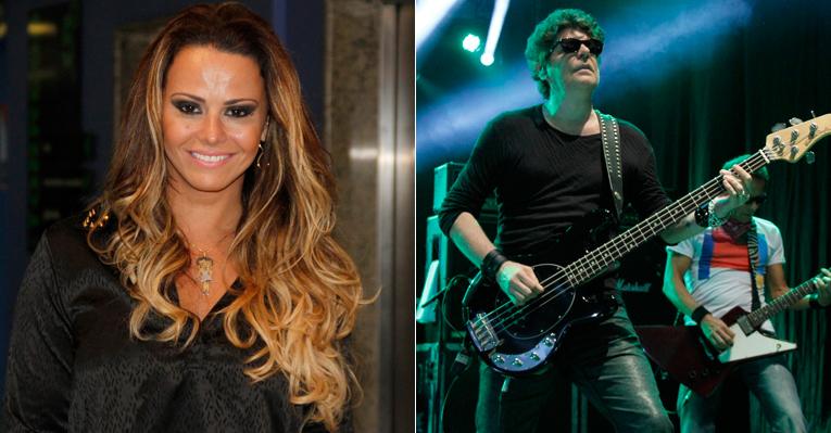 Viviane Araújo se diverte em show dos Titãs no Rio