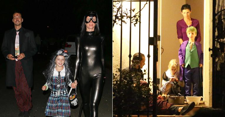 Com escândalo de traição no passado, Rupert Sanders aproveita Halloween com esposa e filhos