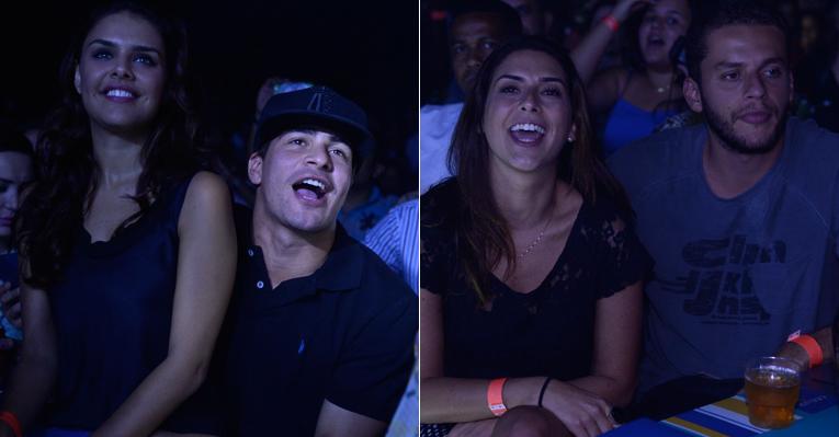 Acompanhadas de seus amados, Paloma Bernardi e Fê Paes Leme curtem show de Thiaguinho