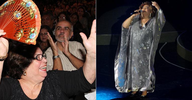 Animada, Nana Caymmi vibra com show de Alcione