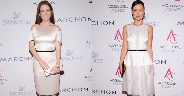 Julianne Moore e Olivia Wilde elegem looks parecidos para a 16ª edição do ACE Awards