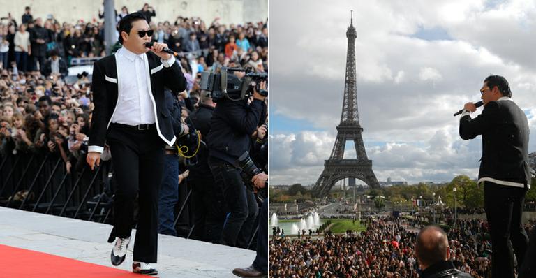 Sul-coreano do hit ‘Gangnam Style’ atrai milhares de pessoas para sua apresentação em Paris