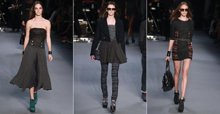 Tons de cinza no desfile da TNG no Fashion Rio