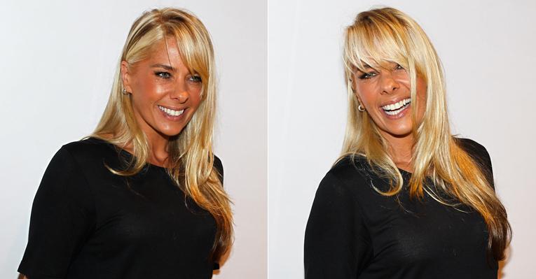 Ainda mais loira, Adriane Galisteu exibe novo visual de franjinha