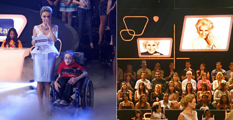 Hebe Camargo recebe homenagem no Teleton com as suas fotos mostradas no cenário