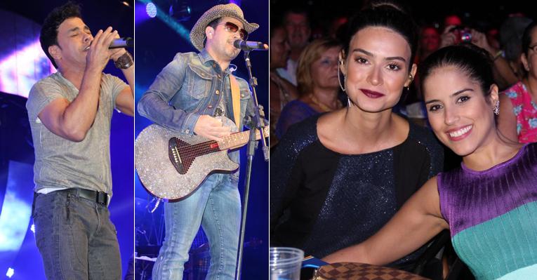 Thaila Ayala divide mesa com Camilla Camargo no show de Zezé & Luciano