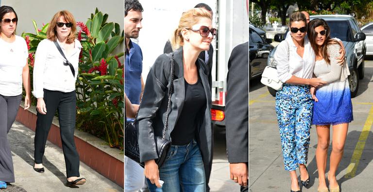 Flávia Alessandra e Antonia Fontenelle chegam ao velório de Marcos Paulo