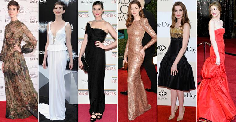 Os looks da aniversariante Anne Hathaway