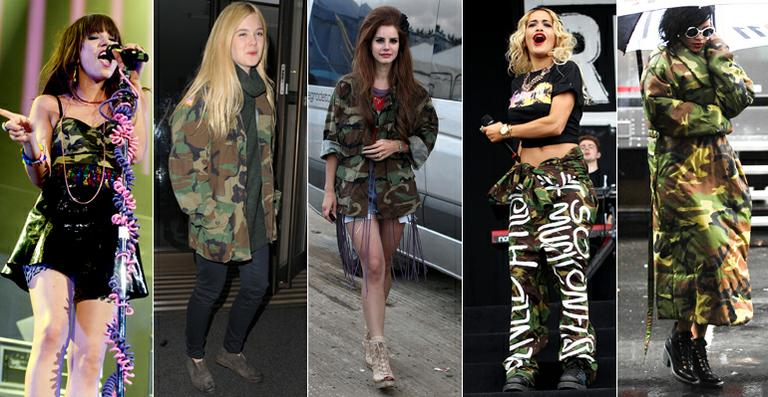 Famosos apostam na volta da camuflagem