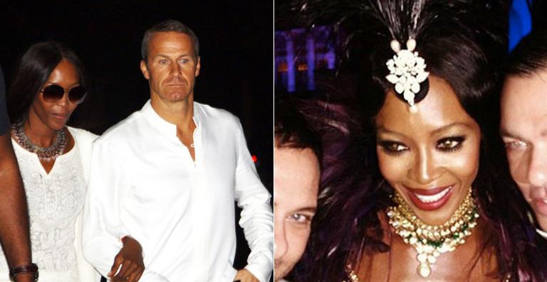Top Naomi Campbell faz festa de aniversário milionária para o namorado na Índia