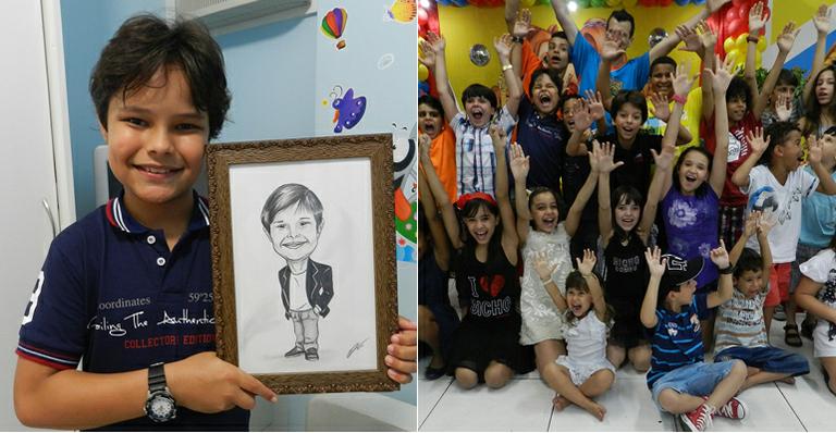 Frederico Volkmann, de ‘Salve Jorge’, comemora 10 anos ao lado de atores mirins