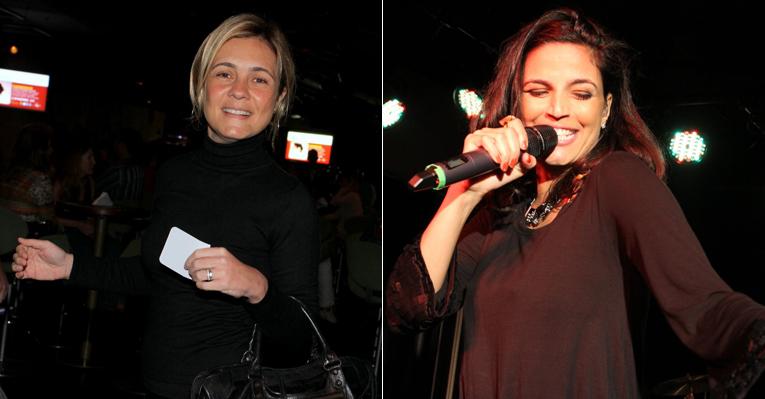 De férias da televisão, Adriana Esteves curte show de Emanuelle Araújo e sua banda Moinho