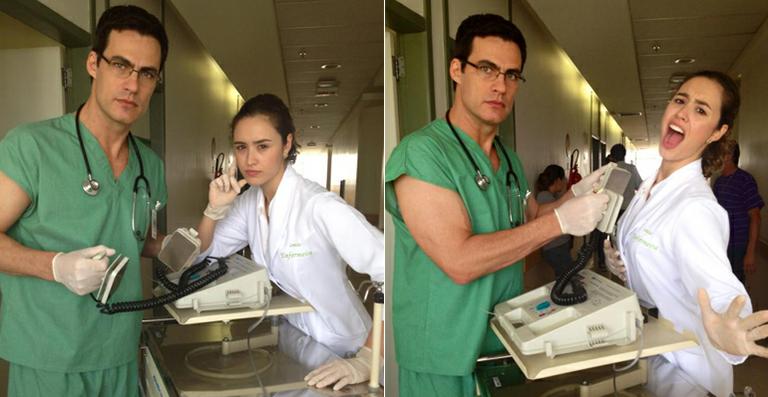 Carlos Casagrande e Amanda Richter fazem laboratório em Hospital de Recife