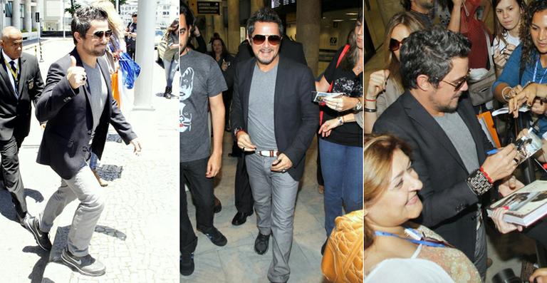 Alejandro Sanz: tumulto e almoço em churrascaria no Rio