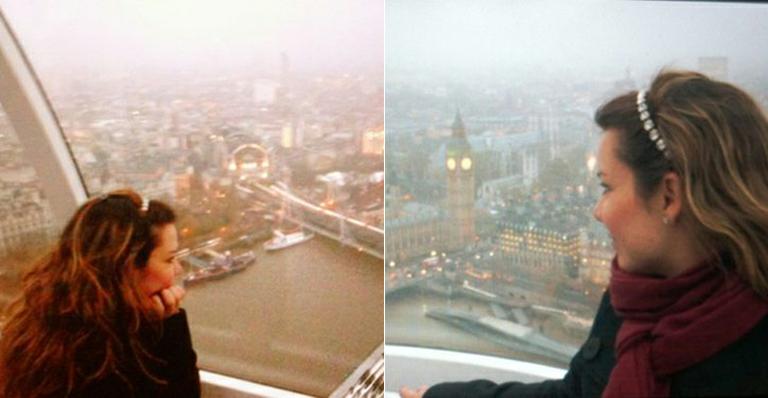 Em dia de chuva, Fernanda Souza passeia por Londres