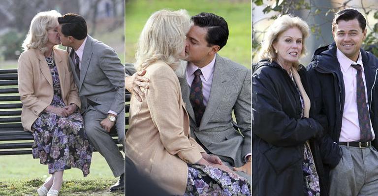 Leonardo DiCaprio beija Joanna Lumley em novo longa