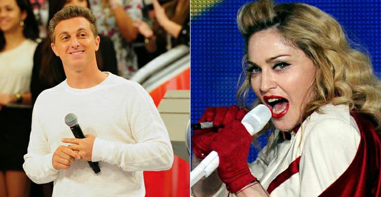 Luciano Huck entrevista Madonna no banheiro para o ‘Caldeirão’